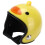 Casco per pollo 3,5x3,5x3,5 cm in plastica gialla 16