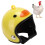 Casco per pollo 3,5x3,5x3,5 cm in plastica gialla 15