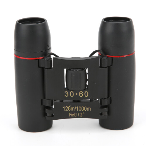 Binocolo pieghevole portatile con zoom 30x60, nero, 8x 2