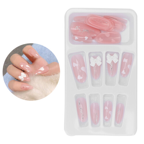 24 pièces, kit d’ongles amovible, 12 tailles, multicolore