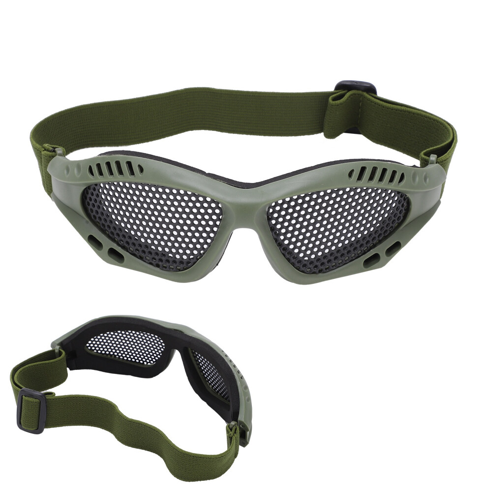 Mesh Safety Glasses Impact Resistant High Toughness Breathable Protective Goggles For Shooting Games Outdoor Ridingmilitary Green 8471322370157