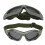 Lunettes de sécurité en maille métallique TPR vert militaire 6