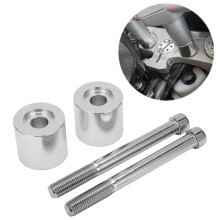 Rehausseur de guidon Enduro en aluminium usiné CNC argenté 1200/S