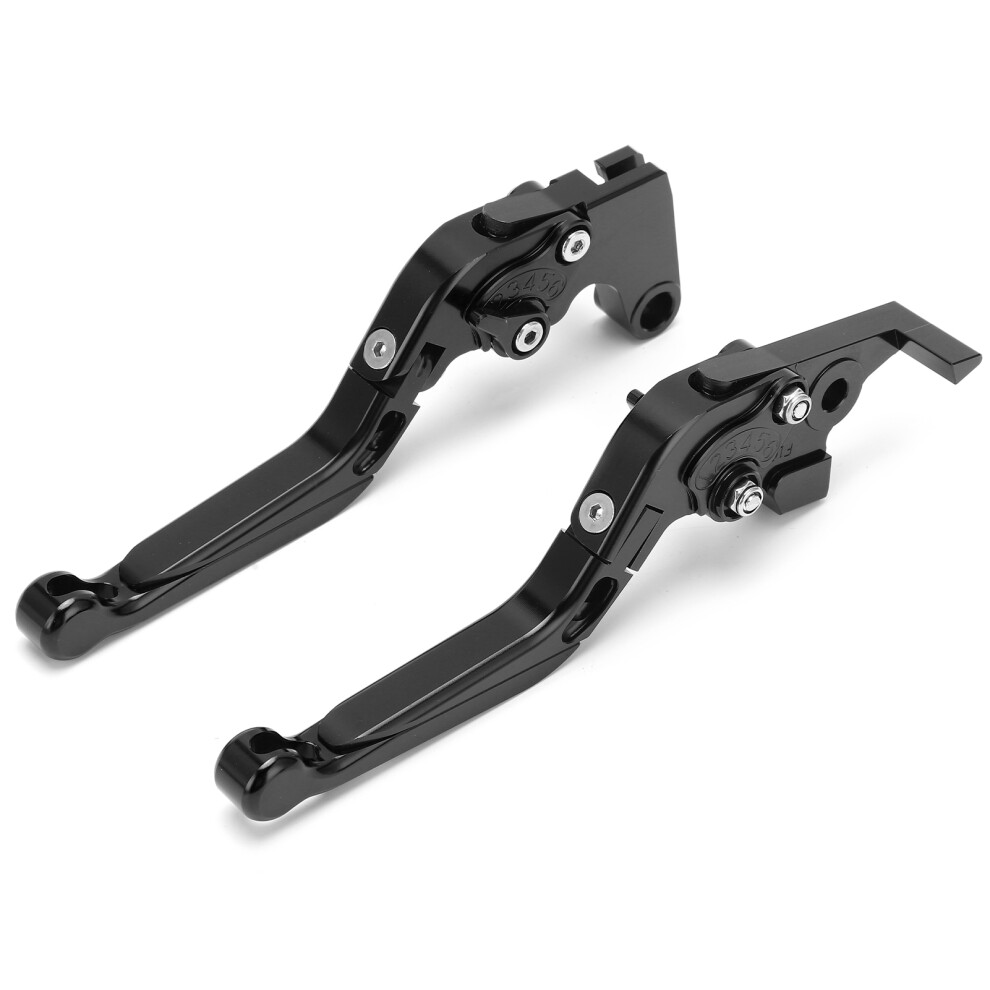 2Pcs Motorcycle Brake Clutch Levers Adjustable Cnc Aluminium Alloy Replacement For Yamaha Xj6 Diversion 2009Â2015Black 4911322372842