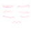 7 pezzi baffi finti in flanella rosa per cosplay barbe 9