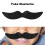 Halloween moustache noire factice taille barbe adhésive 8