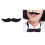 Halloween moustache noire factice taille barbe adhésive 4