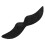 Halloween moustache noire factice taille barbe adhésive 9