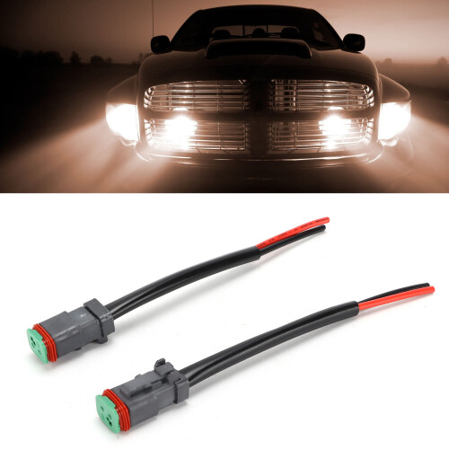 DT 2 pièces 2 broches IP68 faisceau de câblage LED 12-24V 700W 2