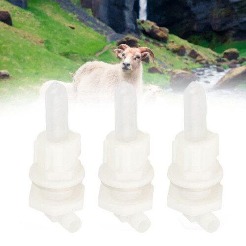 Set da 3 capezzolini per agnelli in plastica PP bianchi