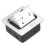 Prise relevable au sol 250 V 16 A argentée 120x120mm 1