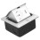 Prise relevable au sol 250 V 16 A argentée 120x120mm 10