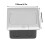Prise relevable au sol 250 V 16 A argentée 120x120mm 3