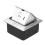 Prise relevable au sol 250 V 16 A argentée 120x120mm 6
