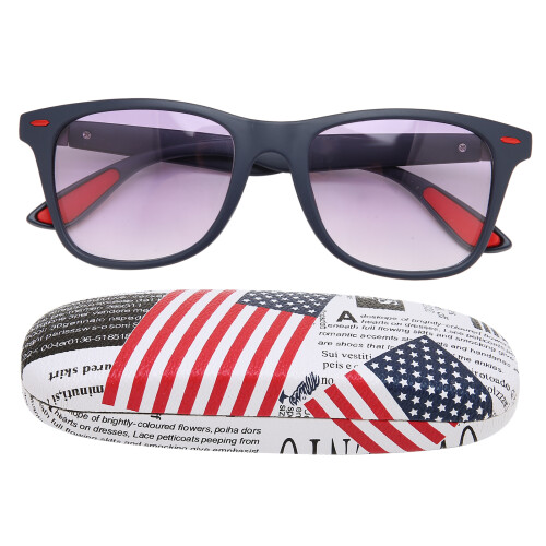 Lunettes de lecture +2,00, Taille unique, Bleu mat+Rouge 1