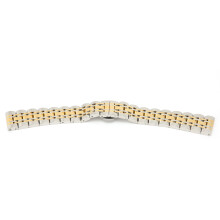 Bracelet de montre en acier inoxydable doré, largeur 21 mm, longueur 180 mm