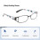 Lunettes de lecture +100 Noires anti-lumière bleue PC 11
