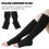 Calze a compressione con punta aperta nere S-XL 0,1 cm 8
