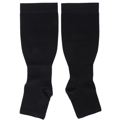 Calze a compressione con punta aperta nere S-XL 0,1 cm
