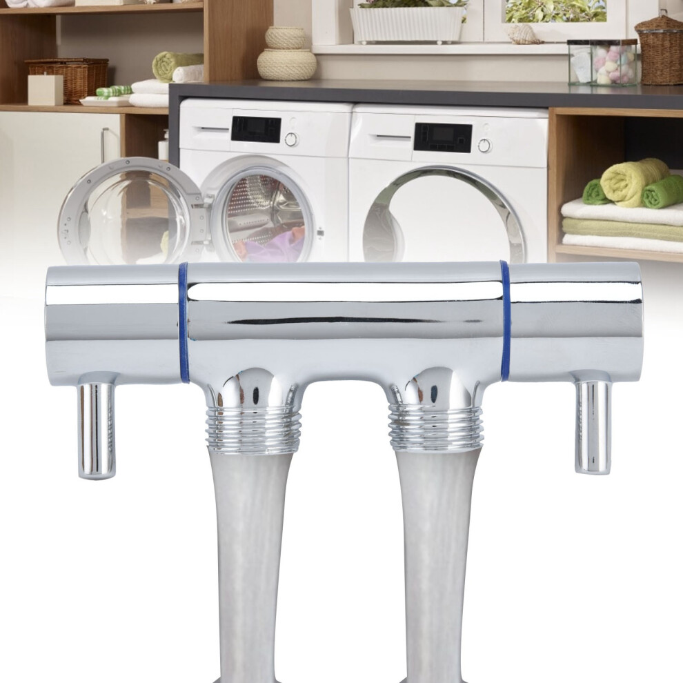 G1/2 Male Thread Angle Valve 1 Inlet 2 Outlet Cold Water Faucet Diverter Valve With 2 Handles 7601322375246