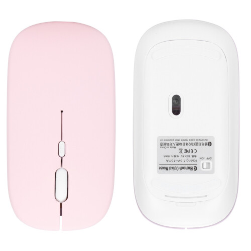 Mouse wireless ultrasottile rosa 800-1600 DPI BT5.2 2