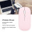 Mouse wireless ultrasottile rosa 800-1600 DPI BT5.2 4