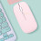 Mouse wireless ultrasottile rosa 800-1600 DPI BT5.2 11
