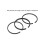 3Pcs Air Compressor Piston Ring 42mm Metal 3P Accessory Replacement Part Set Kit for OTS 10