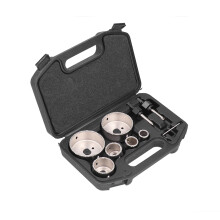 Ensemble de 9 pièces de scies-cloches pour carrelage 22-73mm en carbure argenté