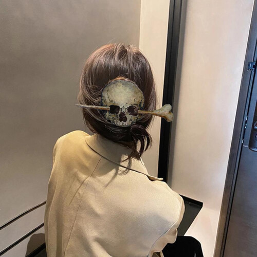 Épingle à cheveux squelette Halloween 7*12cm; tige 14cm 2