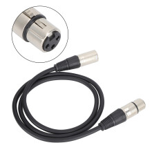 Cavo microfono XLR da 3 poli, maschio a femmina, 1 m, nero