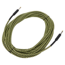 Cavo intrecciato giallo da 10 m con spina placcata nichel