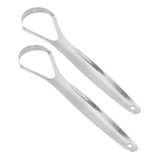 2 pièces Grattoir à langue pour adultes en acier inoxydable L durable