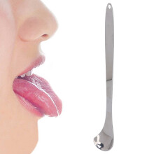 2 pièces de grattoirs de langue en acier inoxydable, portables, argent