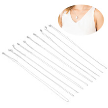 Colliers ras-de-cou 10 pièces/paquet couleur acier inoxydable
