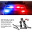 LED strobe rouge/bleu 4x6 11x9.2x2.7cm 12V télécommande 8
