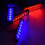 LED strobe rouge/bleu 4x6 11x9.2x2.7cm 12V télécommande 3