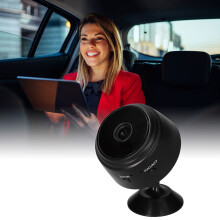 Webcam HD 1080p Sans fil Wi‑Fi noir 380 mAh Batterie