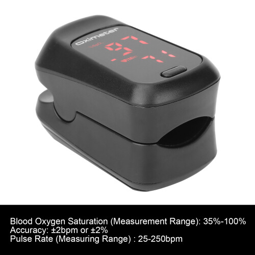 Ossimetro da dito SpO2 2x AAA 58x34x36mm nero 2