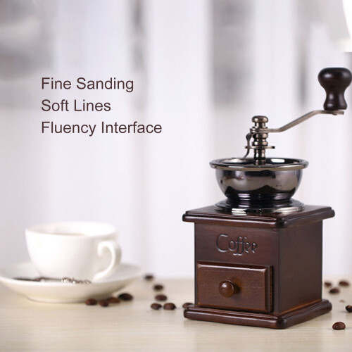 Moulin à café manuel rétro - hêtre et acier, 443 g 2
