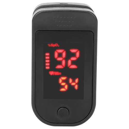 Pulsossimetro da dito nero 58x31x34mm, 2x AAA 1