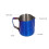 Pichet à mousse bleu en acier inoxydable de 350 ml avec graduations 13