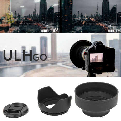 Set di paraluce da 67 mm 4-in-1 con tappo e panno