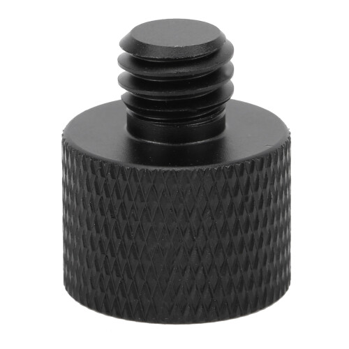 Adattatore per asta microfonica 5/8F a 3/8M, alluminio, nero. 1