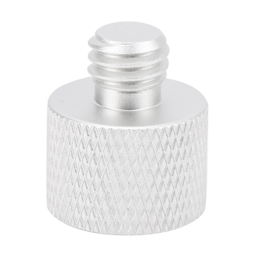 Adattatore per supporto microfono 5/8" femmina a 3/8" argento 1