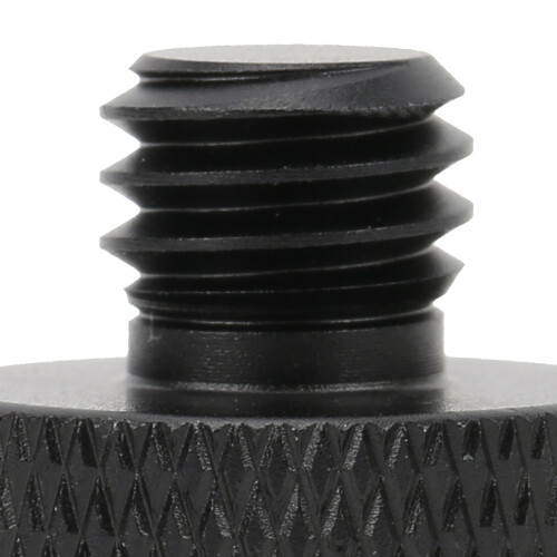 Adattatore per asta microfonica 5/8F a 3/8M, alluminio, nero. 2