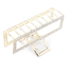 Pinze per capelli a becco in lega, 9 x 2.5 x 4 cm, cristallo