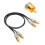 Cavo 2RCA maschio a 2RCA maschio, 0,5 m / 1,6 ft, nero 1