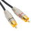 Cavo 2RCA maschio a 2RCA maschio, 2 m / 6,6 ft, Nero 12