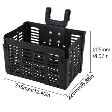 Panier pliable pour vélo 315x225x205mm noir 848g